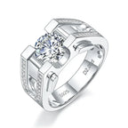 1/2 Karat Moissanit Diamant Herrenringe 925 Sterling
