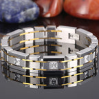 Casting Stainless Steel Man Bracelet Two Tone