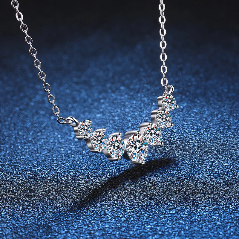 Moissanite Necklace For Woman Wedding Fine Jewely
