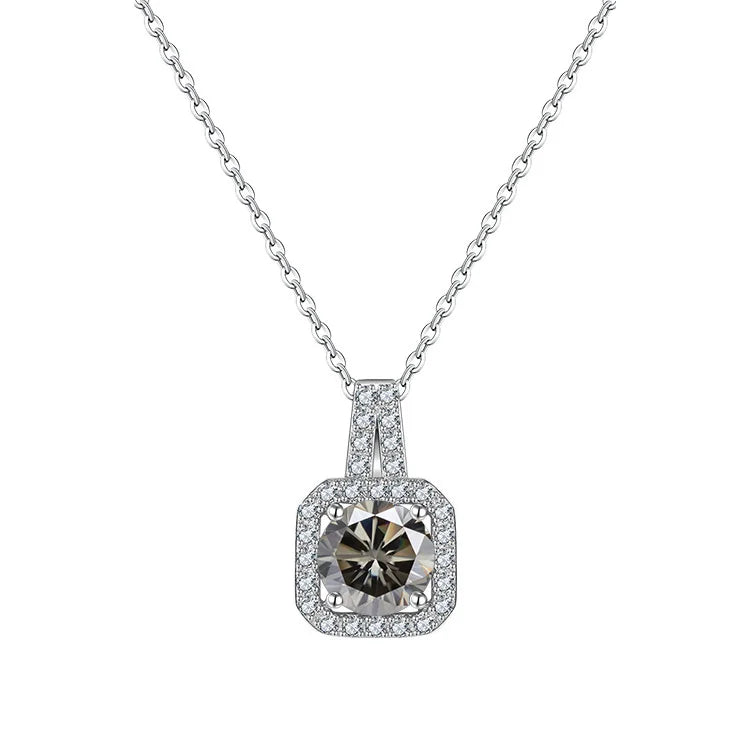 JoyceJelly Real S925 Sterling Silver 1 Carat Moiss