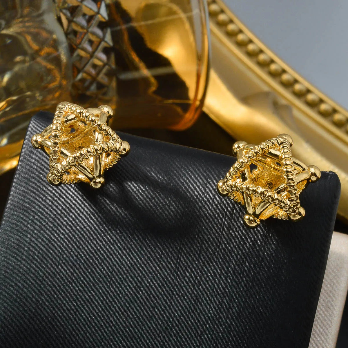 3PCS Jewelry Sets Fashion Pendant Gold Color Necklace