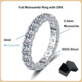 EWYA Luxury 2.2cttw 3mm Moissanite Full Enternity