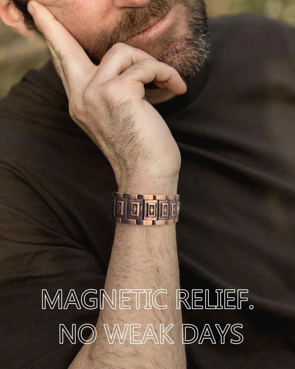 Premium Copper Bracelet for Men  Health with Grid