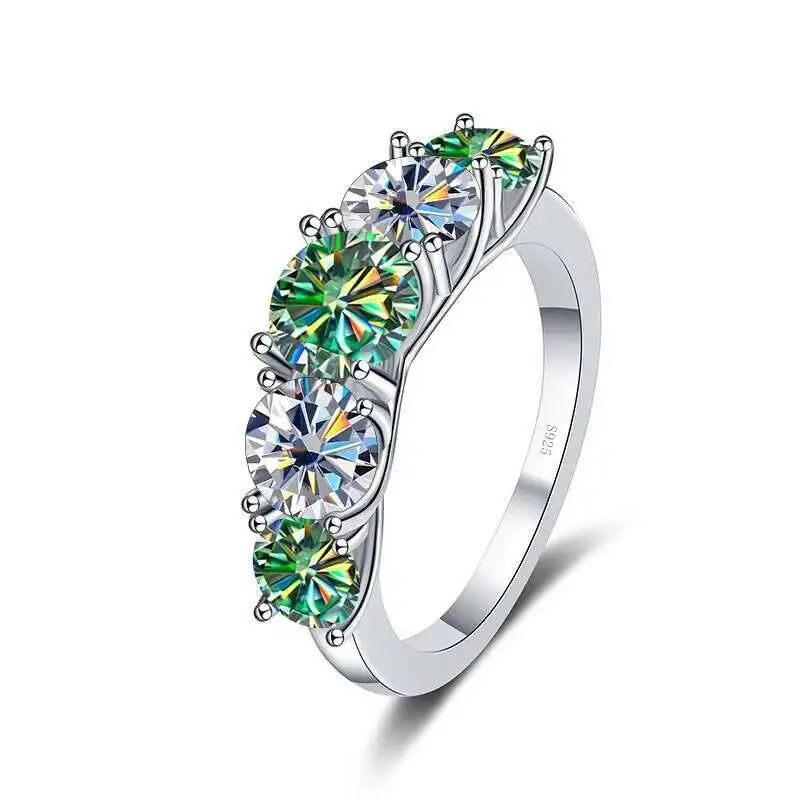 TY 3.6carat D Color Real Moissanite Ring For Women