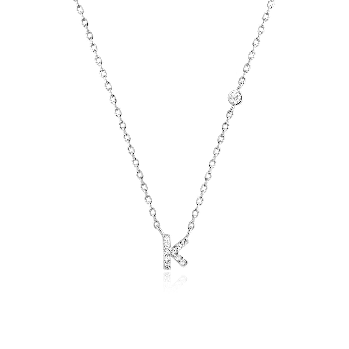 ANDYWEN 925 Sterling Silver Gold Small 26 Letters A- Z - Silver K