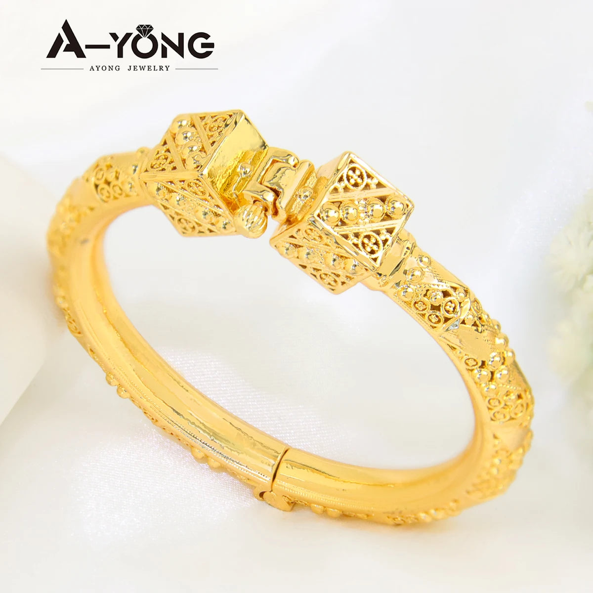 Dubai 24k Gold Jewelry Bracelet Copper Gold Plated
