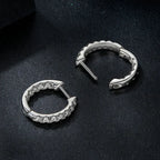 Bamoer U Moissanite Hoop Earrings 925 Sterling Silver