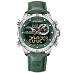NAVIFORCE Digital Men Military Watch Waterproof - Silver Green