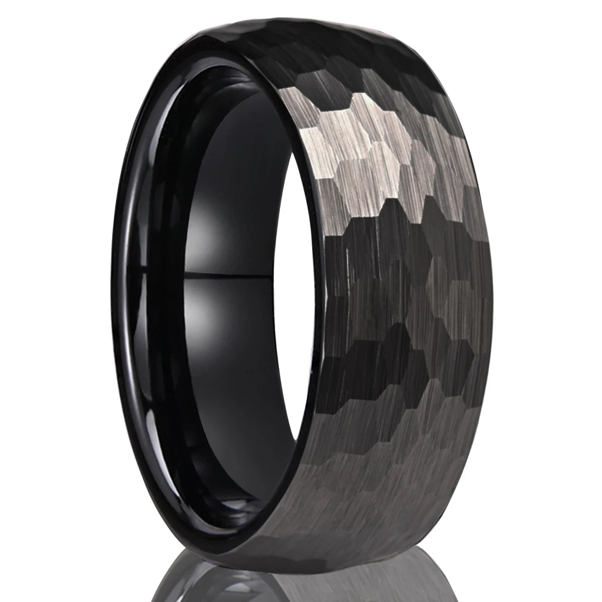 8MM/6MM Gold Color Tungsten Carbide Ring Fashion