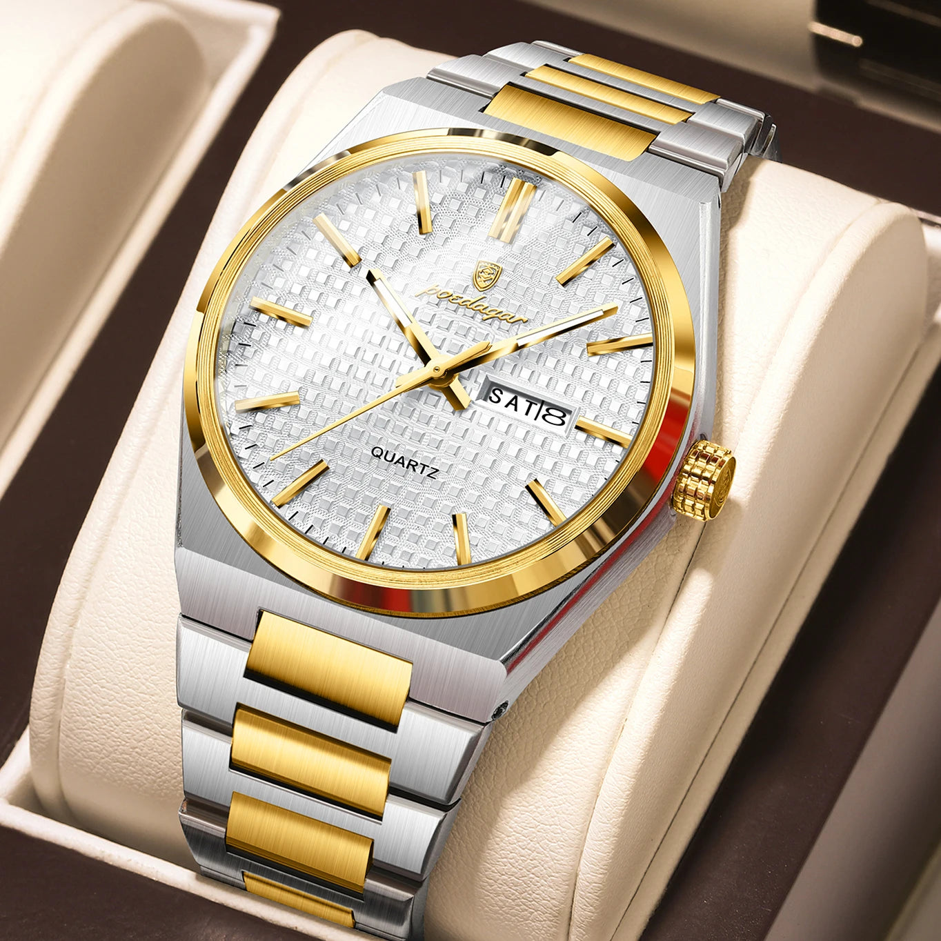 Poedagar Original Luxury Men Clock Waterproof