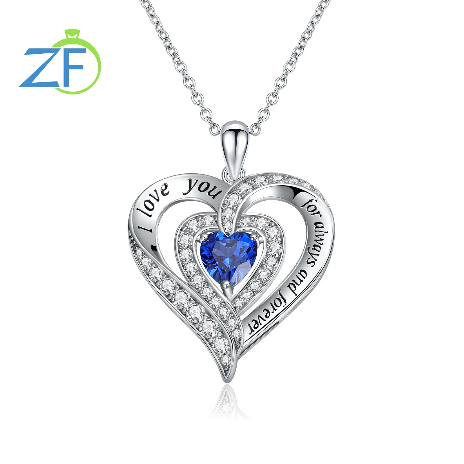 GZ Zongfa  925 Sterling Silver Heart Pendant for