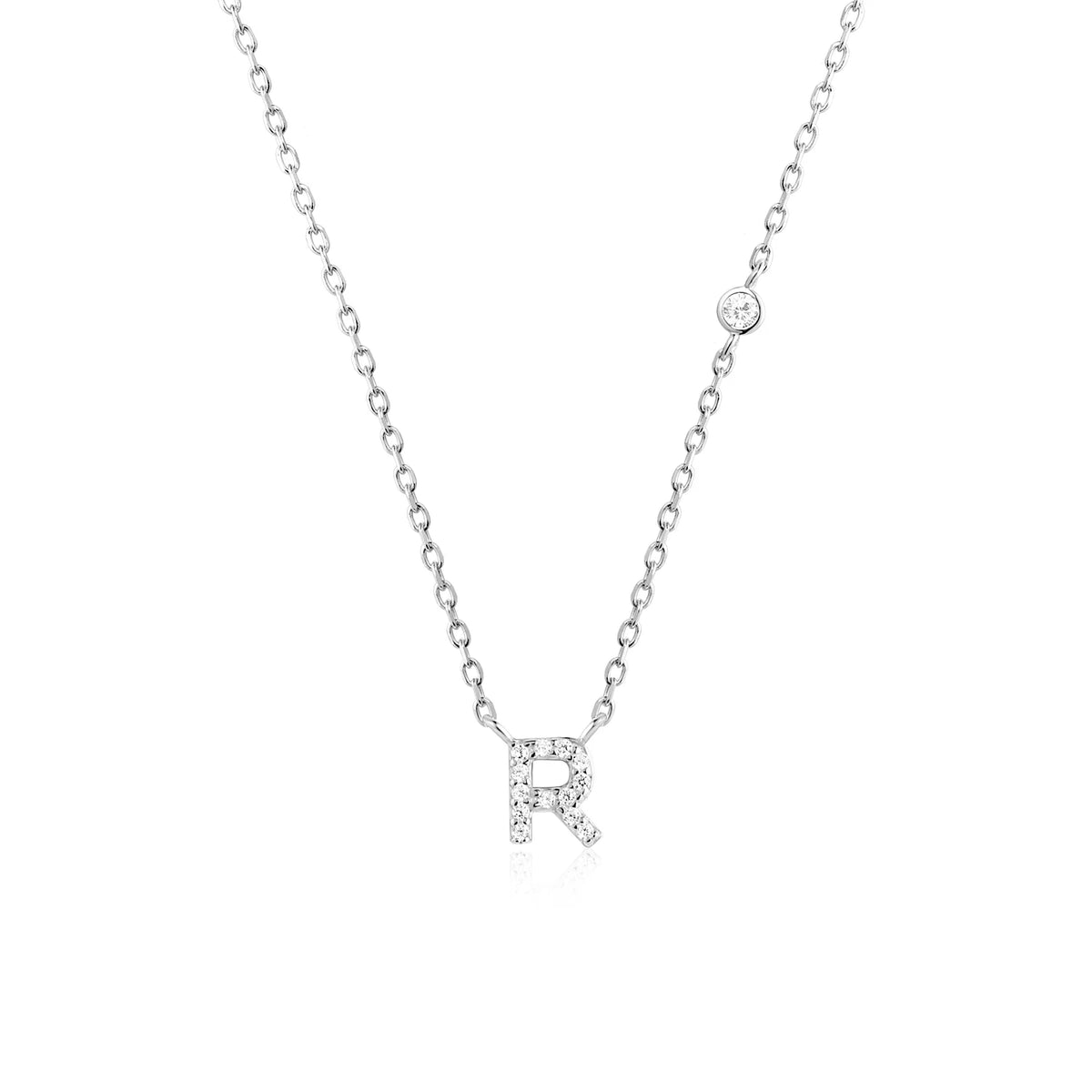 ANDYWEN 925 Sterling Silver Gold Small 26 Letters A- Z - Silver R