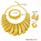 GZJPEI Italian Gold Plated 4Pcs Jewelry Set
