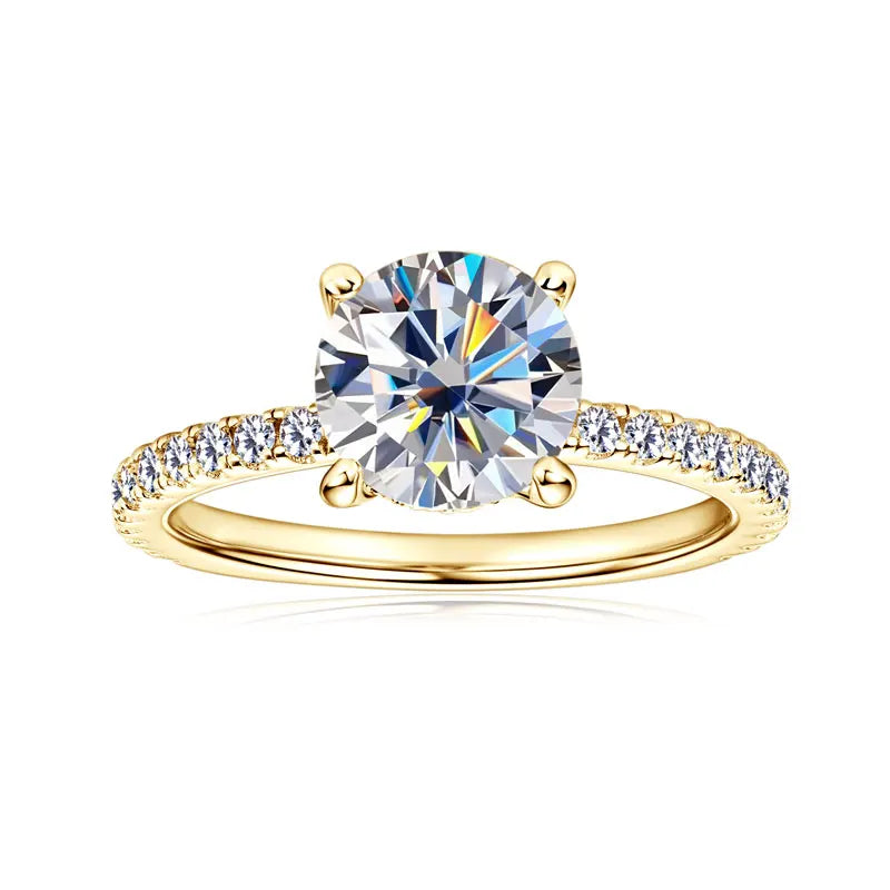 Lnngy 8mm 2ct Moissanite Halo Ring Certified 925 - 8MM-2CT / Gold Color 1 / 8.5, 8MM-2CT / Gold Color 1 / 8, 8MM-2CT / Gold Color 1 / 7.5, 8MM-2CT / Gold Color 1 / 7, 8MM-2CT / Gold Color 1 / 10, 8MM-2CT / Gold Color 1 / 9.5, 8MM-2CT / Gold Color 1 / 9, 8MM-2CT / Gold Color 1 / 4.5, 8MM-2CT / Gold Color 1 / 4, 8MM-2CT / Gold Color 1 / 6.5, 8MM-2CT / Gold Color 1 / 6, 8MM-2CT / Gold Color 1 / 5.5, 8MM-2CT / Gold Color 1 / 5
