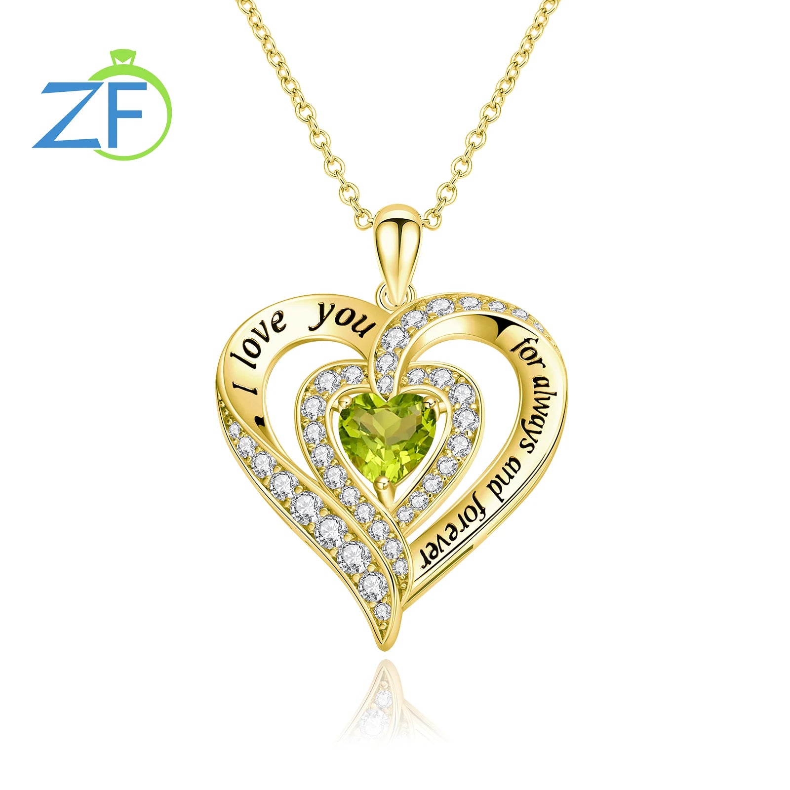 GZ Zongfa  925 Sterling Silver Heart Pendant for