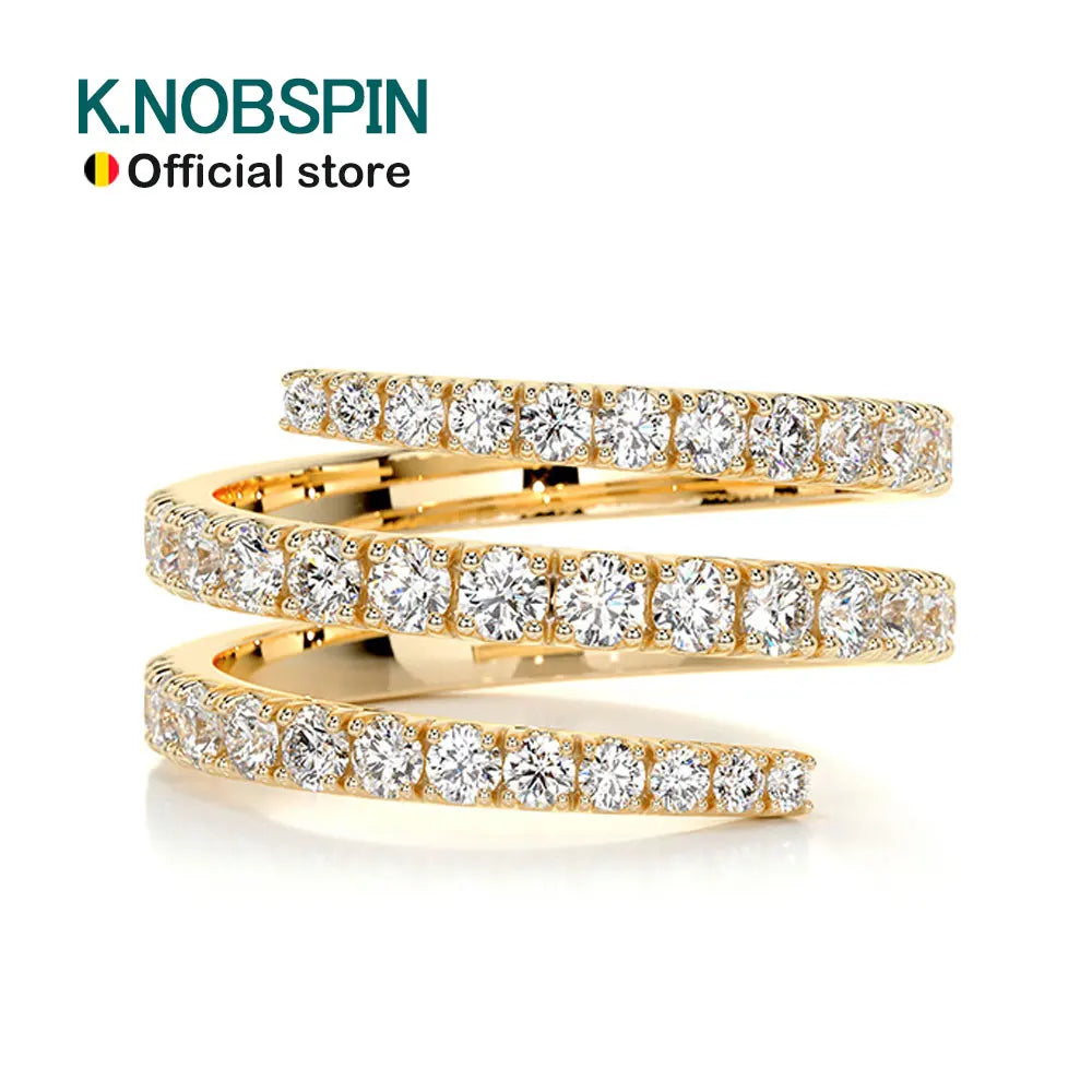 Knobspin D VVS1 Moissanite Wedding Rings for Women