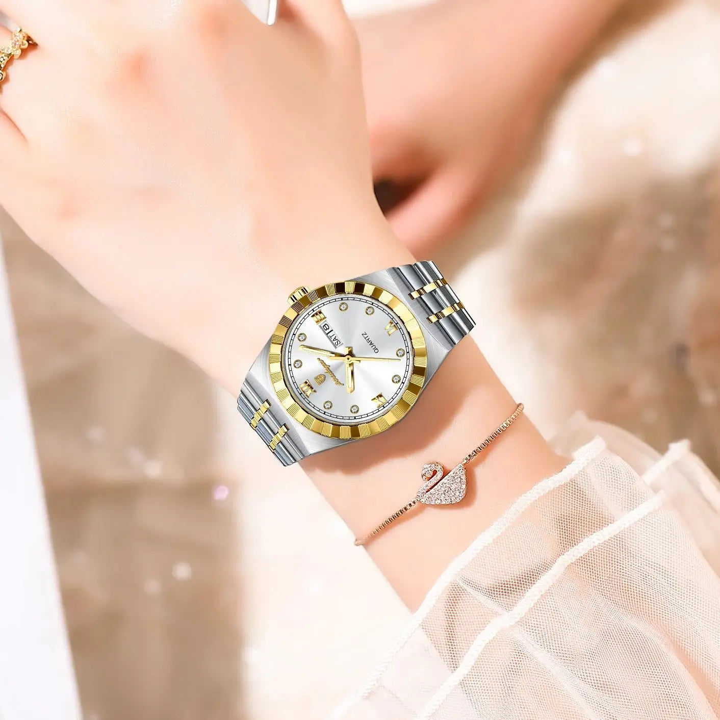 Poedagar Casual Ladies Watch Luminous Waterproof