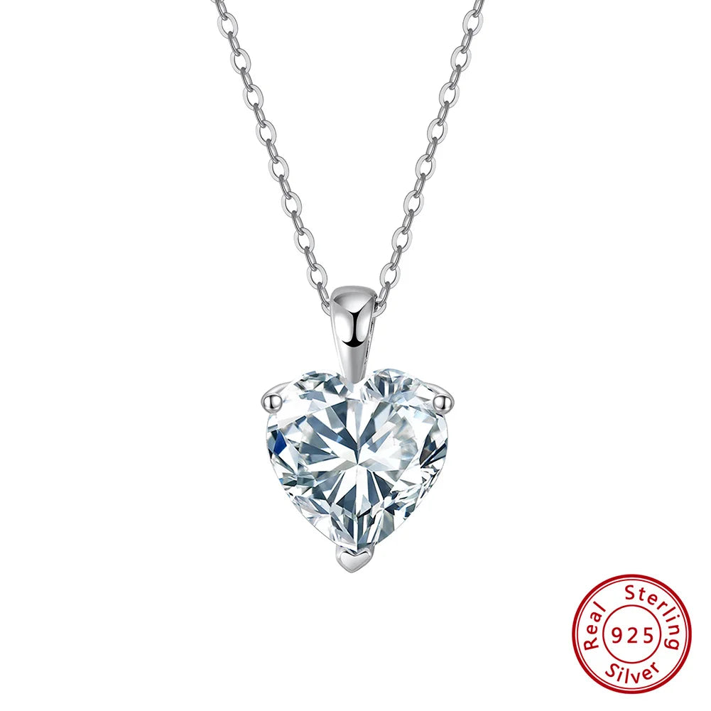 Rinntin Moissanite Diamond Heart Pendant 1-4CT
