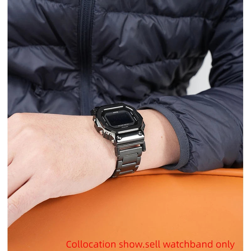 Quick Metal Modified watchband Case Suit For Casio.
