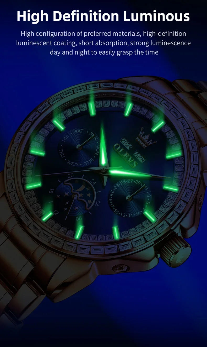 Olevs 6695 NEW Men's Watches Full Multifunctional.