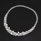 Hochwertige Zirkonia Perlen 4tlg Schmuck Halsket