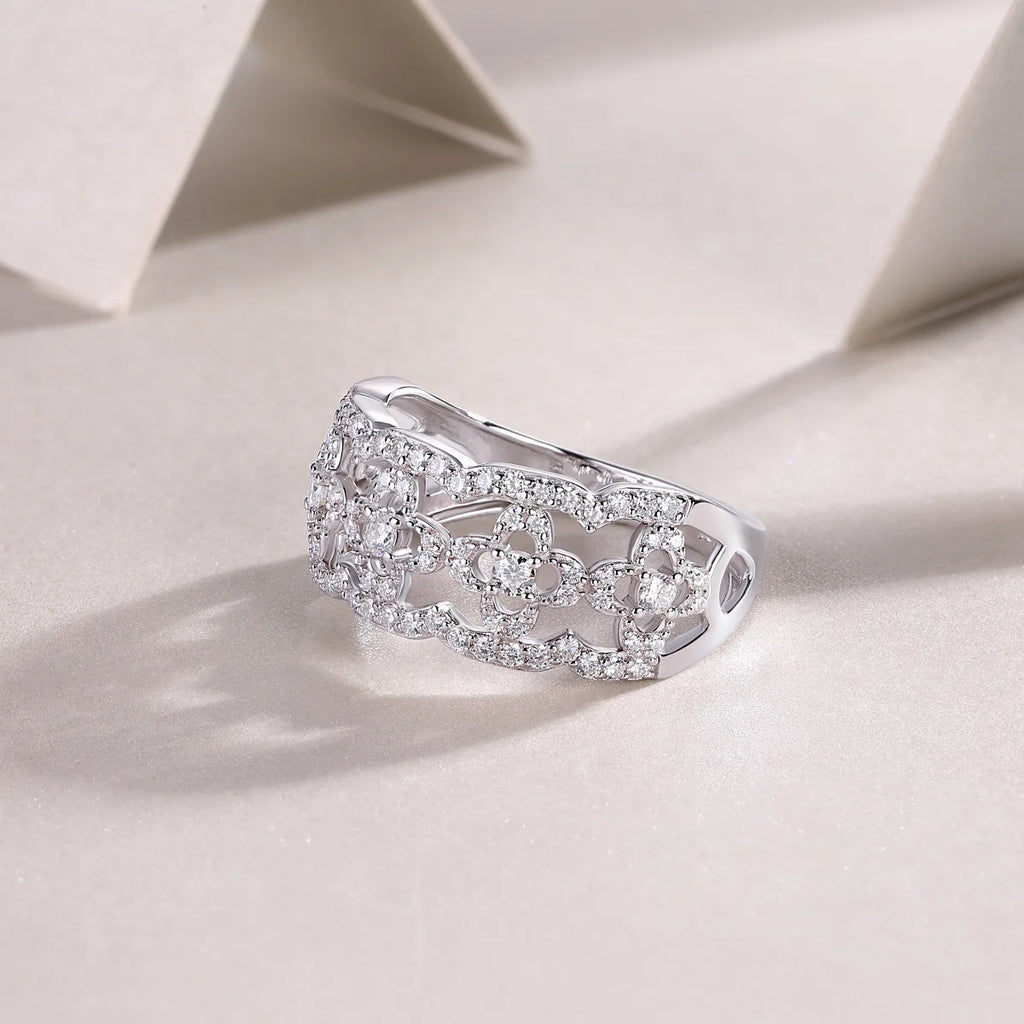 Cosfix Women Full Moissanite Ring s925 Silver