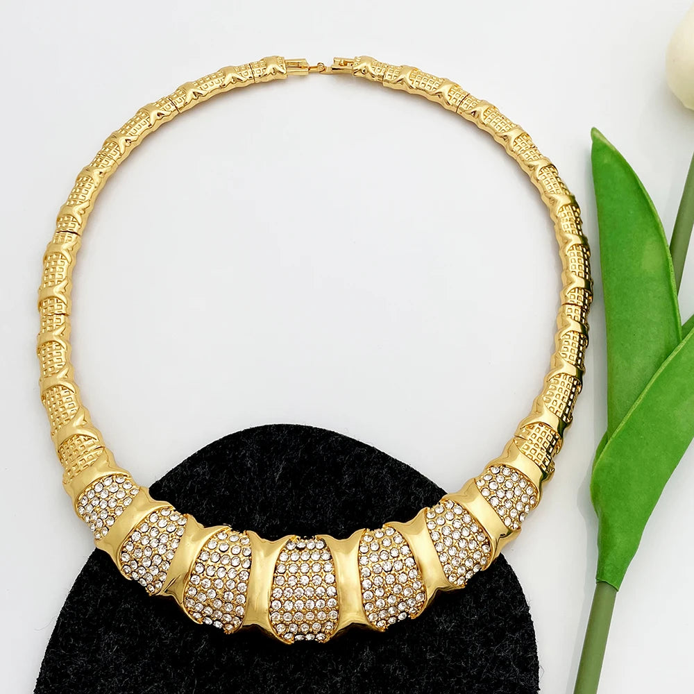 Dubai Jewelry Set For Women 18K Gold Plated Luxury.