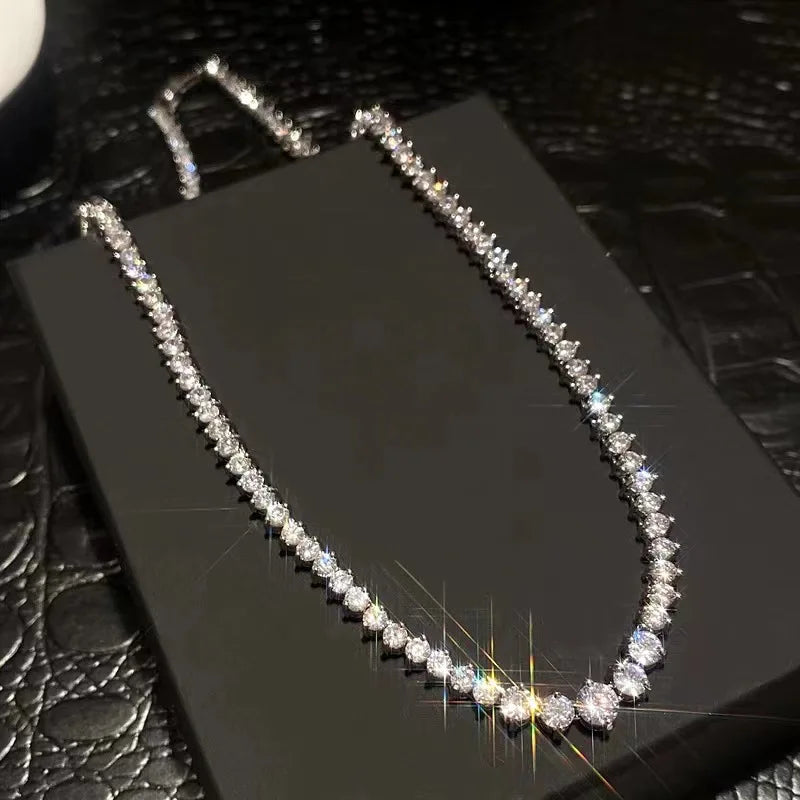 Lyee Cyee 925 silver moissanite necklace 4mm casua