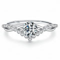 MODIAN Crown D Color Moissanite Ring Delicate Lab