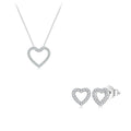 Bamoer U Heart Moissanite Necklace 925 Sterling Silver - MSN019 MSE111