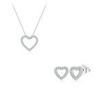 Bamoer U Heart Moissanite Necklace 925 Sterling Silver - MSN019 MSE111