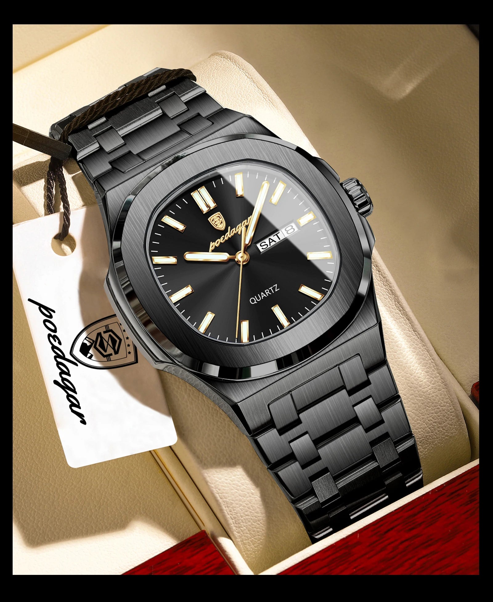 Poedagar Top Trendy Men's Watches Waterproof Lumin.