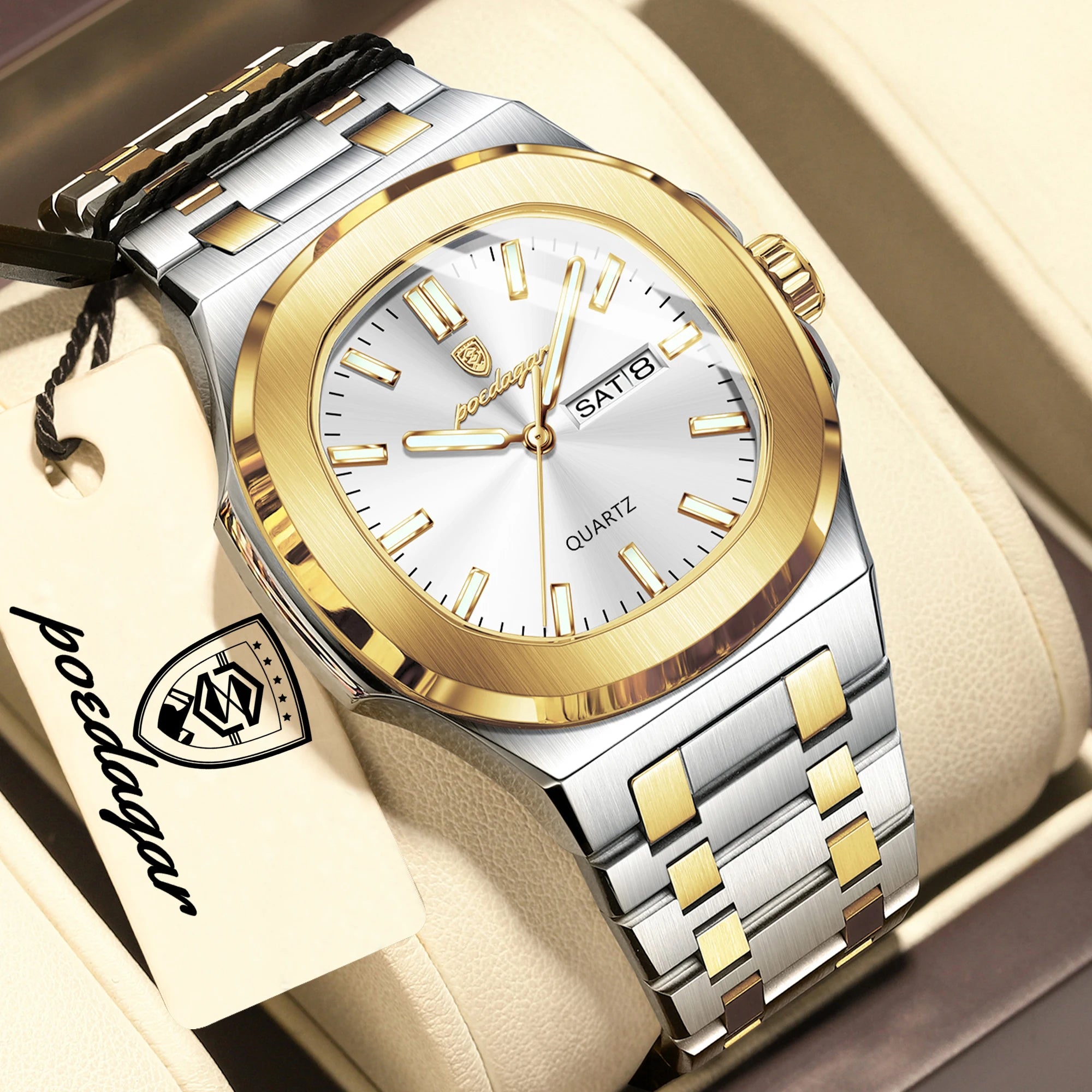 Poedagar Top Trendy Men's Watches Waterproof Lumin.