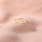 Lnngy Zertifizierter 2MM Moissanit Halber Ewigkeitsring