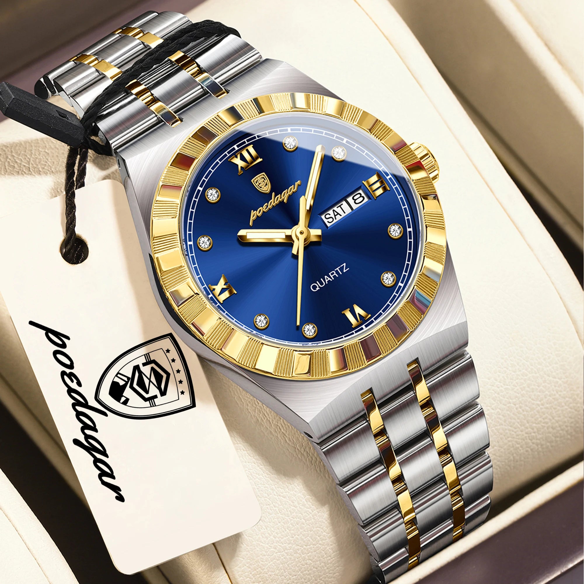 Poedagar Casual Ladies Watch Luminous Waterproof