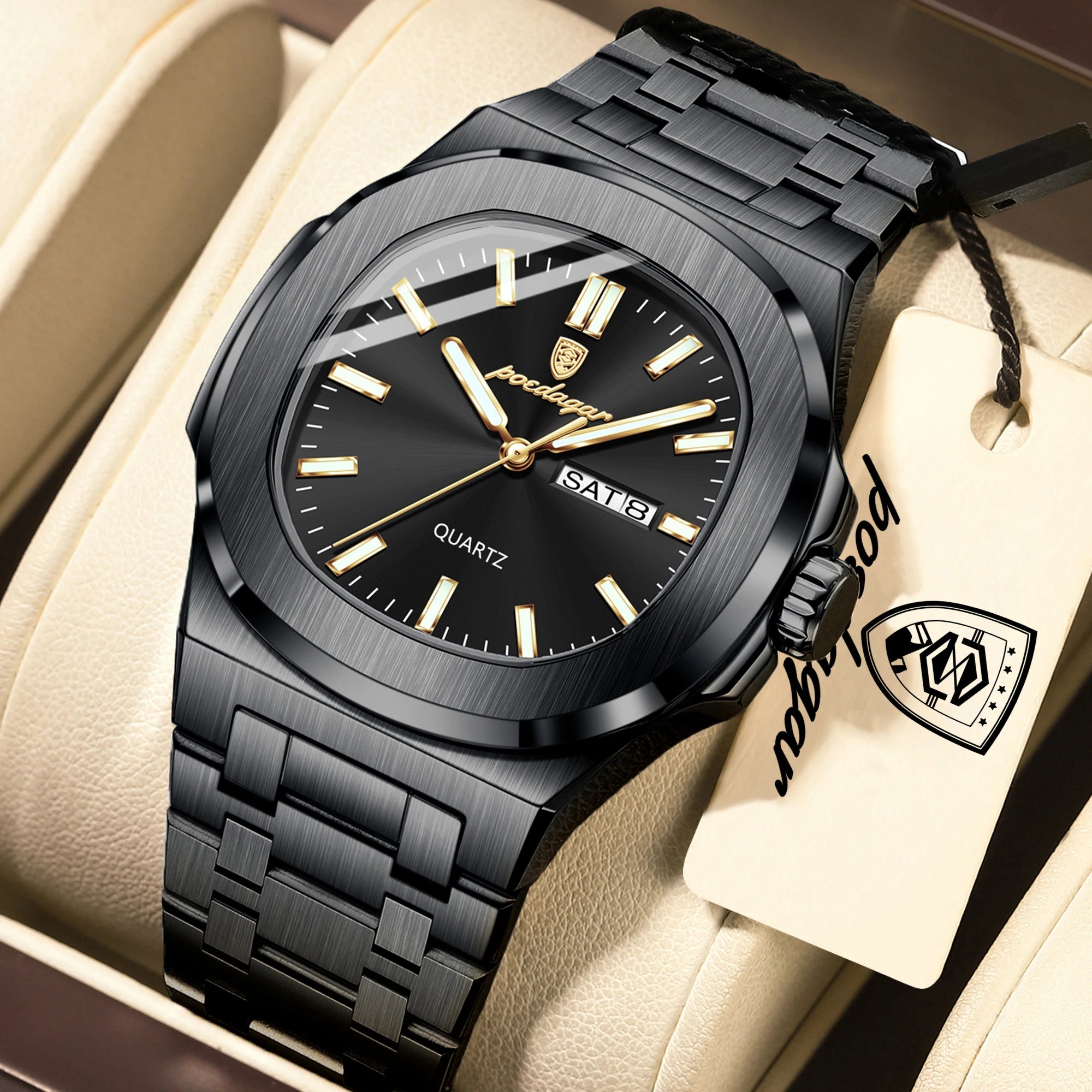 Poedagar Top Trendy Men's Watches Waterproof Lumin.