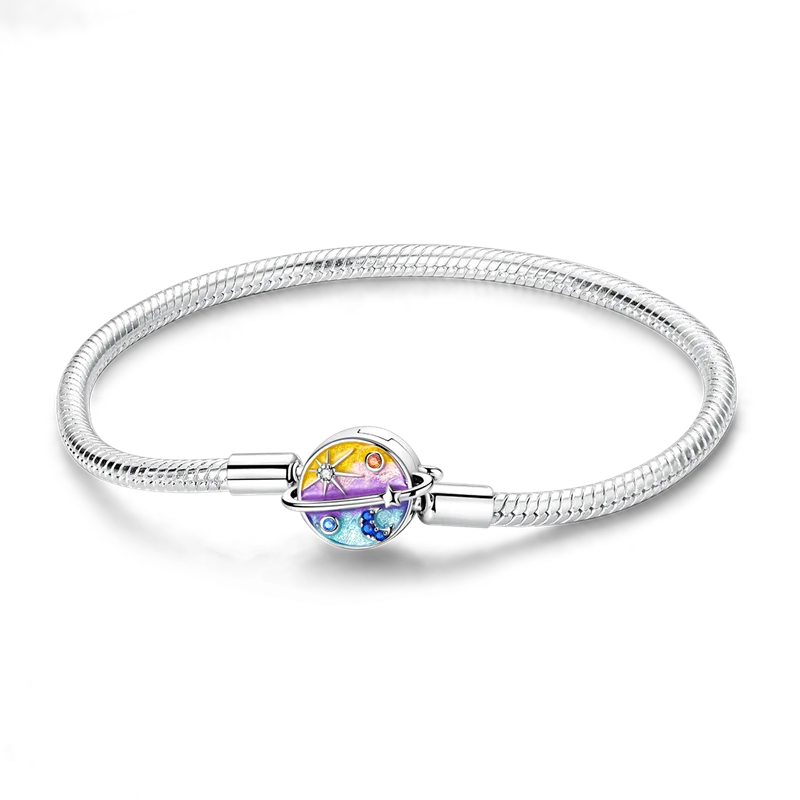 925 Sterling Silver Bracelets 17-20CM Original Golden - KTB118 / 19cm / United States, KTB118 / 20cm / United States, KTB118 / 17cm / United States, KTB118 / 18cm / United States