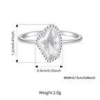 Bamoer 925 Sterling Silver Geometric rings