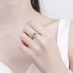 JoyceJelly 13 Color Real Moissanite Ring 1CT 6.5MM