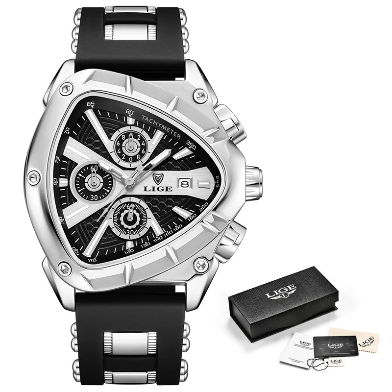 Lige Watch for Men Chronograph Casual Fashion.