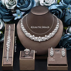 Hochwertige Zirkonia Perlen 4tlg Schmuck Halsket