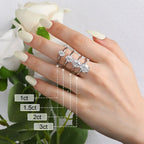 M-JAJA Oval Moissanite Engagement Ring for Women