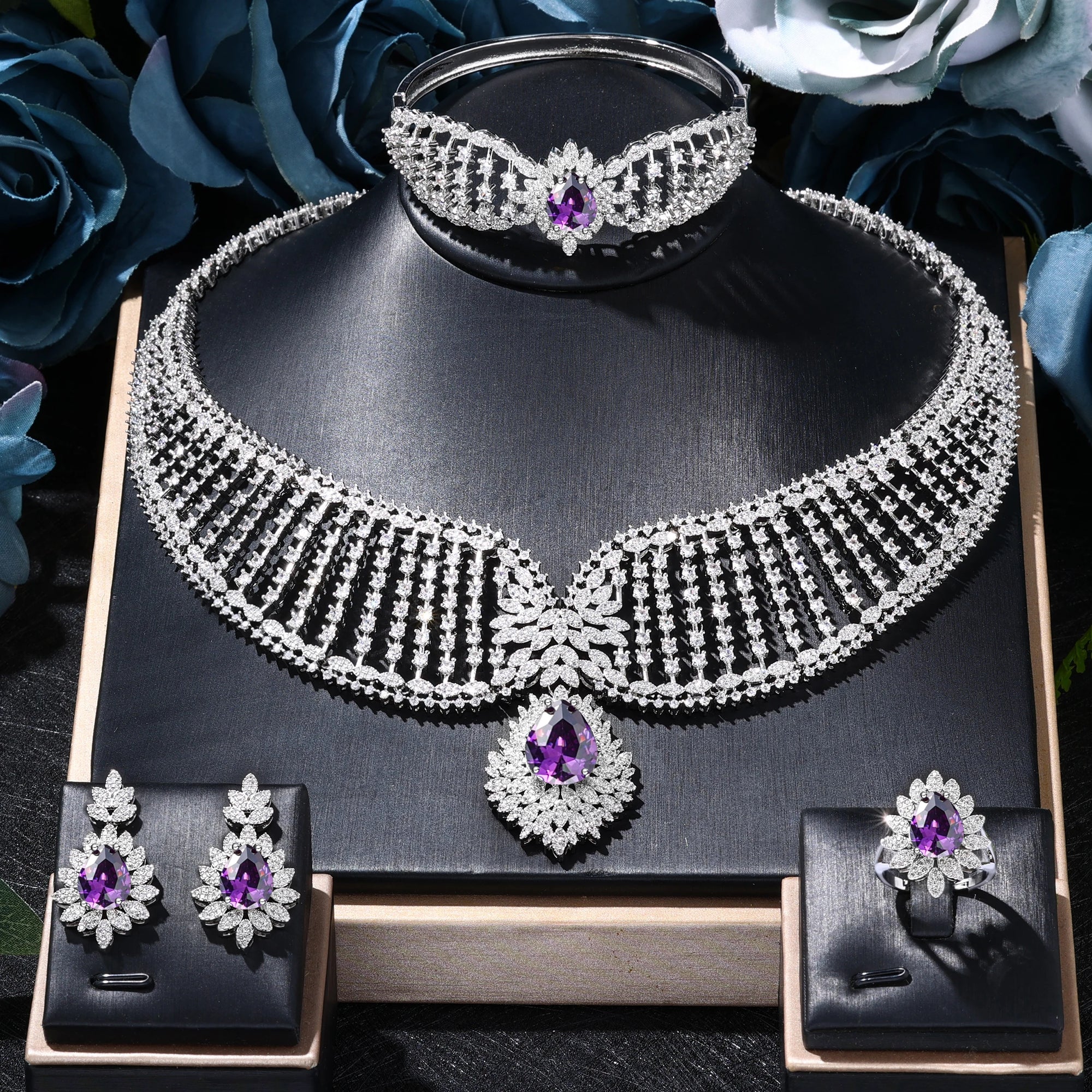 2023 New Dubai 4-Piece Jewelry Set Angel Design
