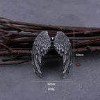 Stainless Steel Classic Angel Wings Necklace Men's
