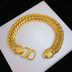 Natural 18 K Gold Color Twists Bracelet for Women