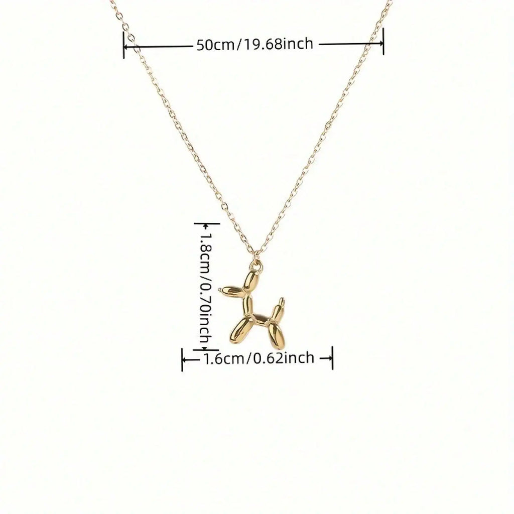 Ladies Fashion New Simple Hip Hop Balloon Dog Pendant