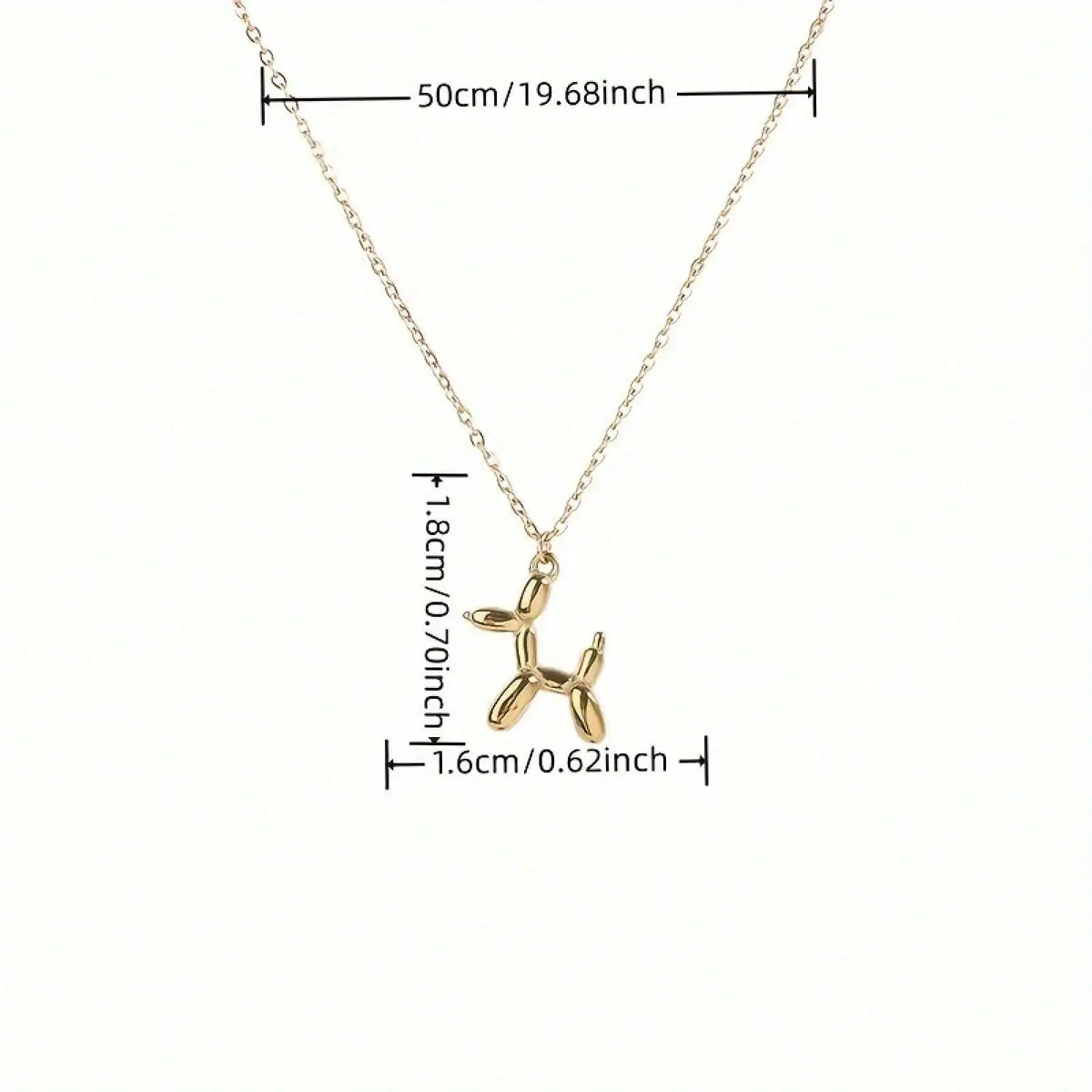 Ladies Fashion New Simple Hip Hop Balloon Dog Pendant