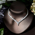 Hot Selling 4pcs Necklace and Earrings Set AAA Cubic
