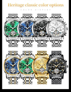 Olevs Automatische mechanische Uhr für Herren Datum