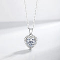 1CT Herzschliff Moissanit Halskette für Frauen 18K